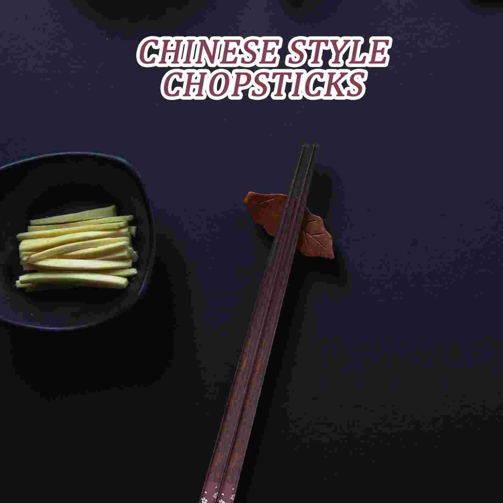 Chinese Style Chopsticks Gift Box for Home Delicate Wood Red Multi-function Dinner