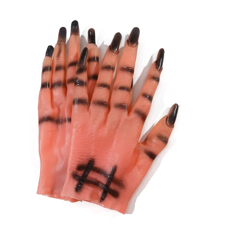 Cosplay Finger Glove Halloween Devil Vampire Monster Horror Hands White Fancy Dress Costume Gloves Halloween Accessories