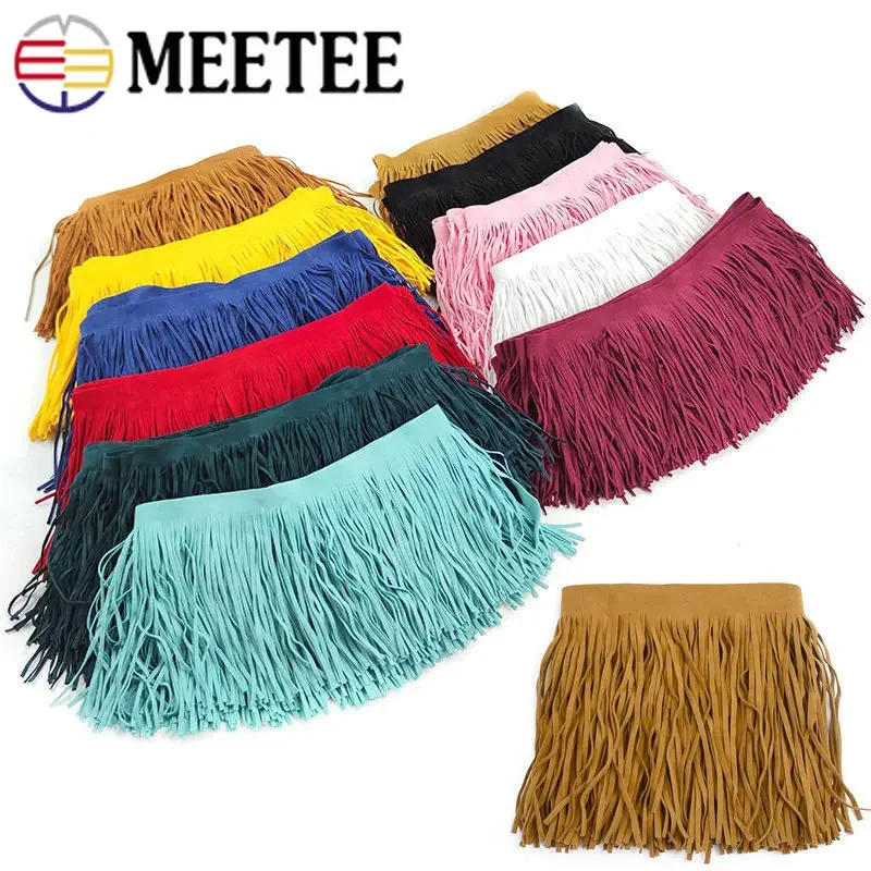 2Meters 10-30cm Leather Suede Tassel Lace Fringe Ribbon for Handbag Luggage Clothing Dresses Decoration DIY Sewing Accessories