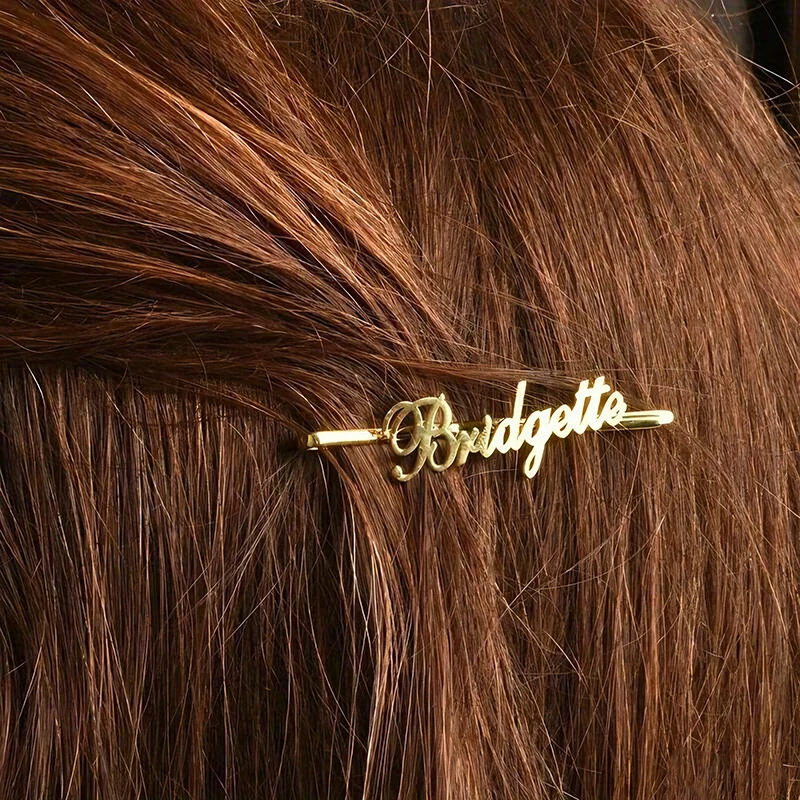 Custom Name Hairpins Personalized Ladies HairClip 304L Stainless Steel Custom Creative Design Anti Allergy Birthday Gift For Her