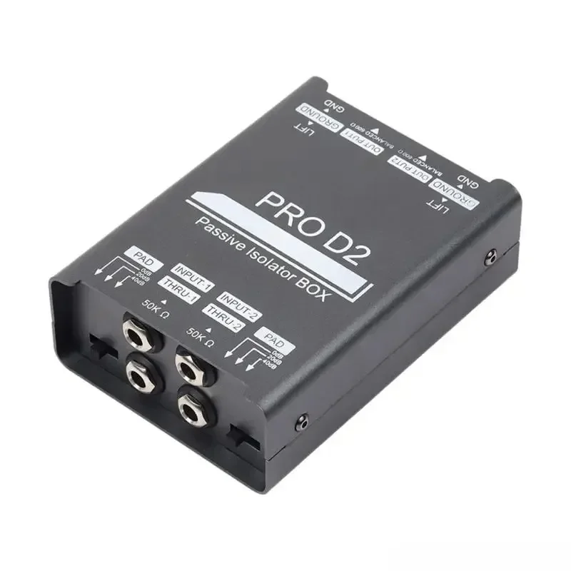 

Double Channel Sound Isolator Sound Currents Noise Eliminators 6.5 Isolator Mixers Live Broadcast Instrument Connectors