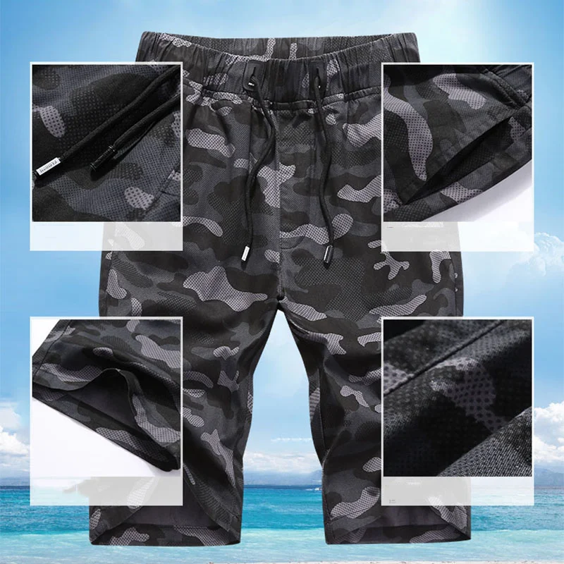 Men Outdoor Tactical Camouflage Cargo Short Pants Summer Breathable Fishing Climbing Trouser Trekking Hiking Sports Shorts