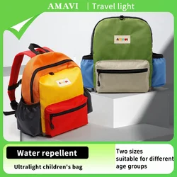 AMAVI Children's Backpack Kindergarten Primary School Ultra Light and Thin Backpack Leisure Outdoor Bag for Boys and Girls