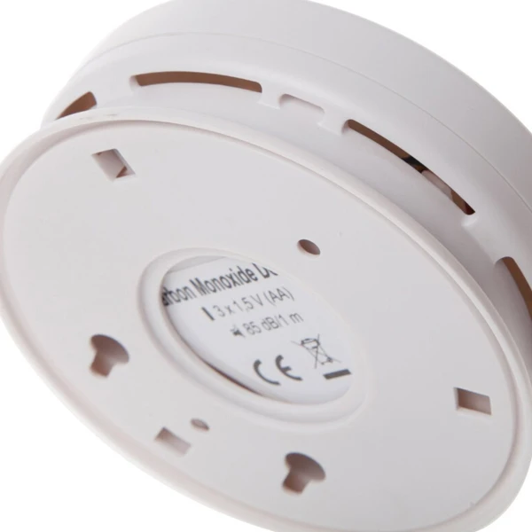

White Monoxide Alarm Portable Lcd Display Co For Home Safety Durable Hard Plastic Long Lasting