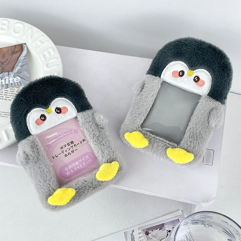 1pcs Plush Card Holder Fluffy Photocard Holder Bus Card Sleeve ID Bank Credit Card Holder Protector Stationery