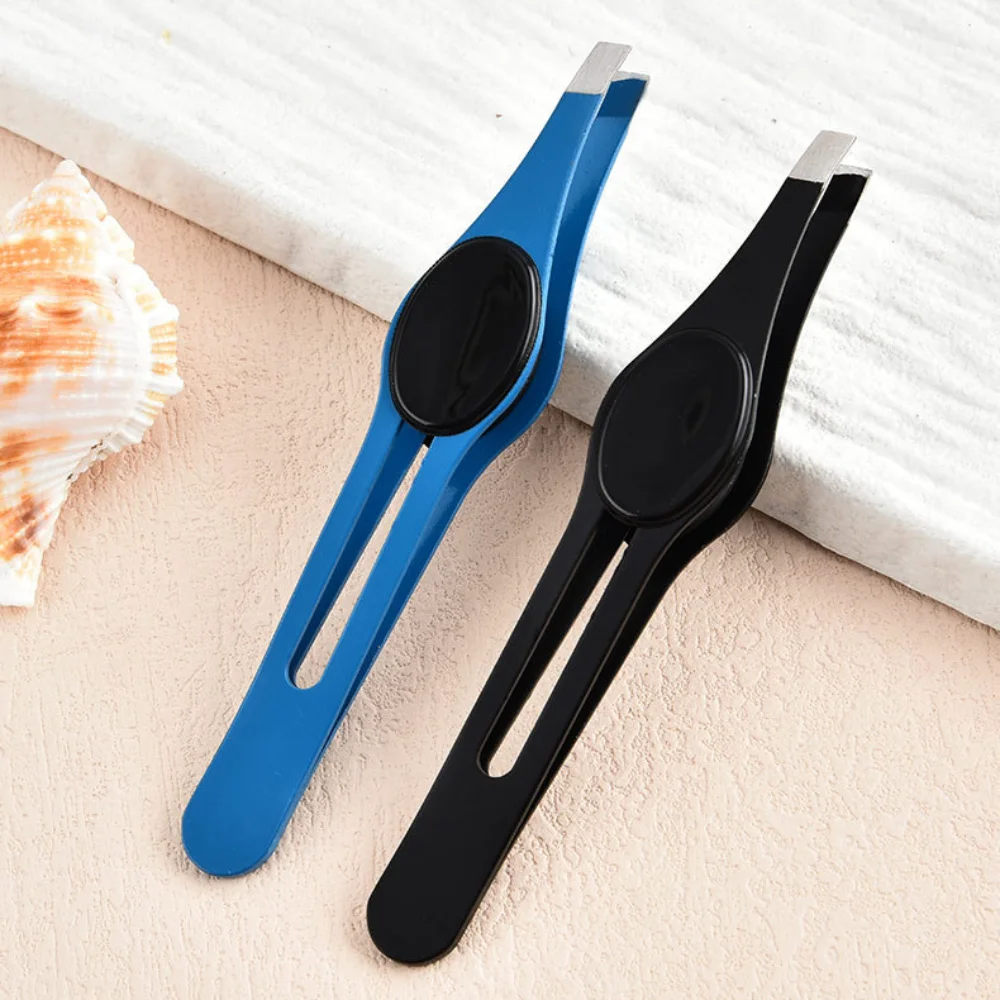 Profesjonalne, skośne pęsety do brwi ze stali nierdzewnej do precyzyjnego usuwania drobnych włosków, narzędzie do makijażu i precyzyjnego modelowania brwi.