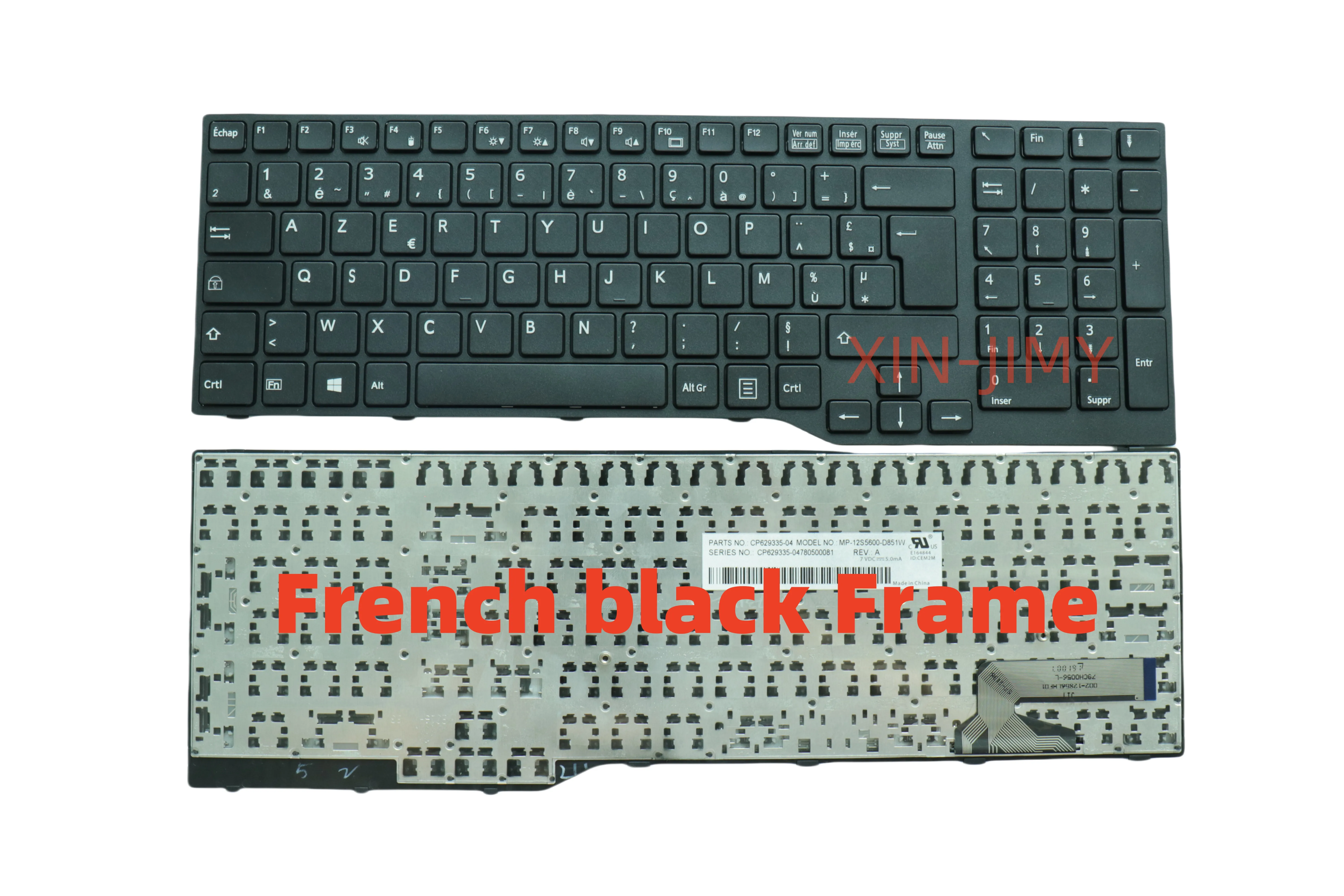 

Французская клавиатура для ноутбука Fujitsu Lifebook E554 E556 E753 E754 E756 E557, черная рамка без подсветки