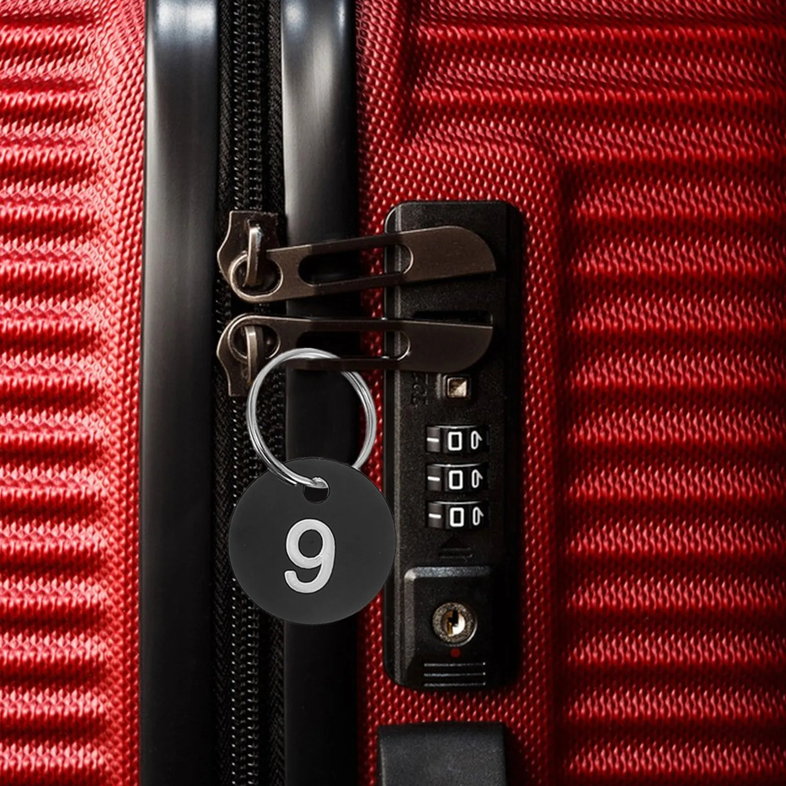 

50Pcs Plastic Number Labels with Key Rings for Luggage Tags Suitcases Travel Bags Cruise Baggage Numbered Tags