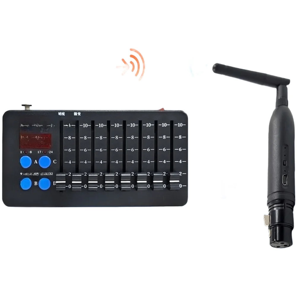 32-Channel DMX512 Wireless Programmable Lighting Controller Type-C Charging Controller For Professional Stage And DJ Setup