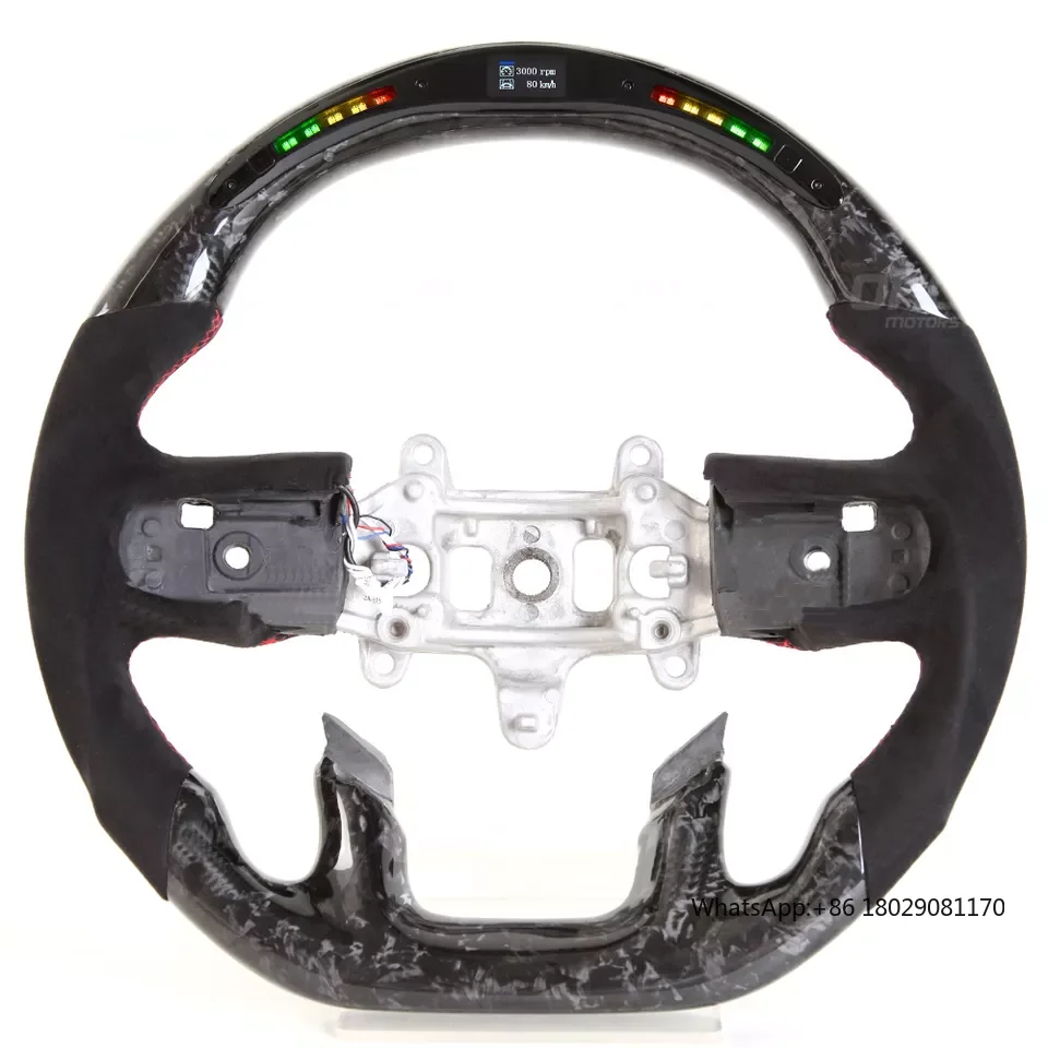 LED Forged Carbon fiber steering wheel for RAM Dodge 2018 2019 2020 2021 2022 1500 TRX Rebel Laramie steering wheel