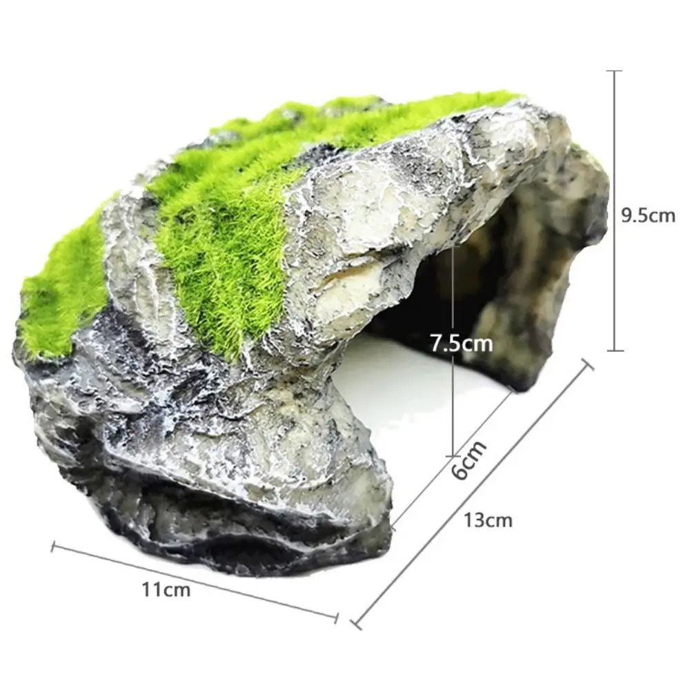 

Creative 1pc Artificial for Aquarium Decoration Moss Lizard Cave Reptile Cave Snake Rest Cave Tortoise Shelter