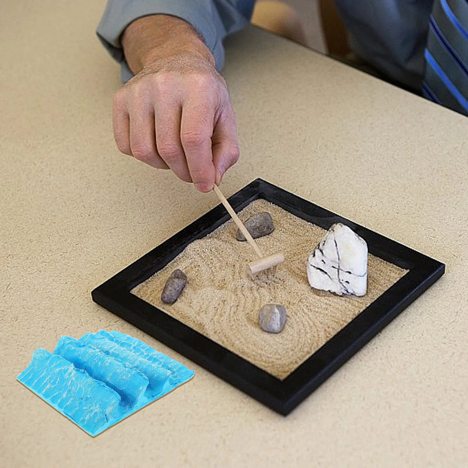 Harz Ozean Tisch Landschaft Prop Desktop Meer Dekor Einzigartige auffällige künstlerische Touch Landschaft Sand Tisch Modell