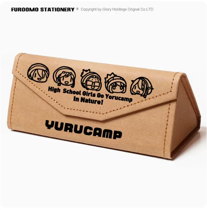 Anime Virtual Camp Yuru Camp Fold Pencil Case Protective Hard Eye Glasses Case Portable Storage Sunglasses Box 1522