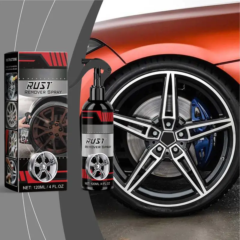 

Car Rim Rust Remover Hub Rust Remover Spray 120ML Car Tire Rim Rust Remover Hub Rust Remover Spray Wheel Cleaning Spray