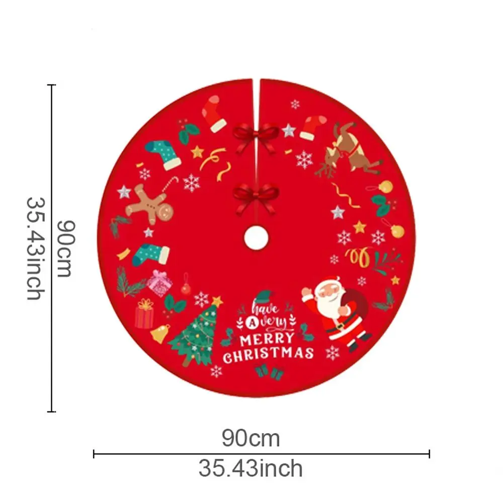 ديكور الحفلات تنورة شجرة عيد الميلاد سنة جديدة سعيدة عيد ميلاد سعيد في الهواء الطلق بطانية ثلج سانتا إلك لوازم المنزل غطاء أرضية عيد الميلاد