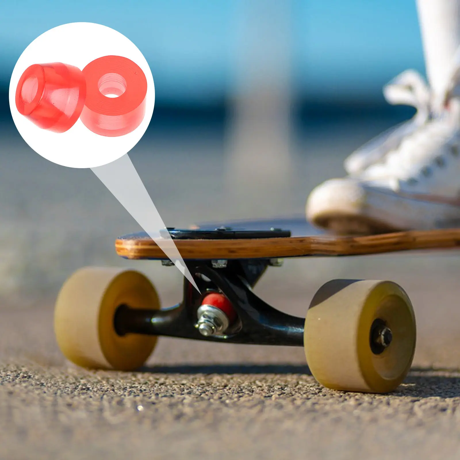 

4Pcs Skateboard Shock Pads PU Rubber Bushings Longboard Truck Cushions Shock Absorption Outdoor Skateboarding Accessories