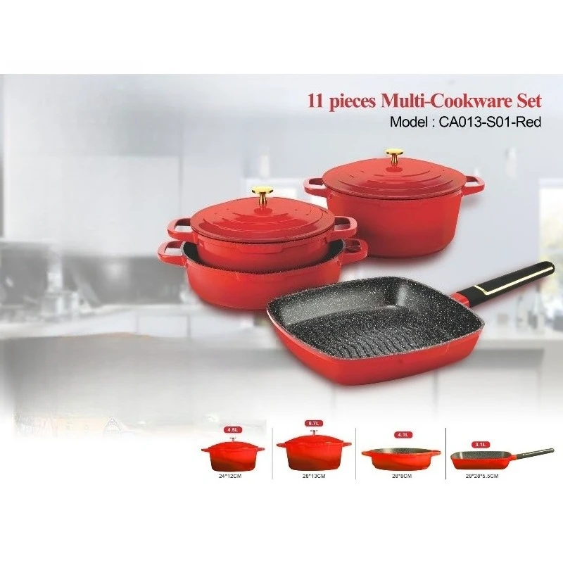Non-stick pan, household multi-functional 4-piece pot set, household pot set