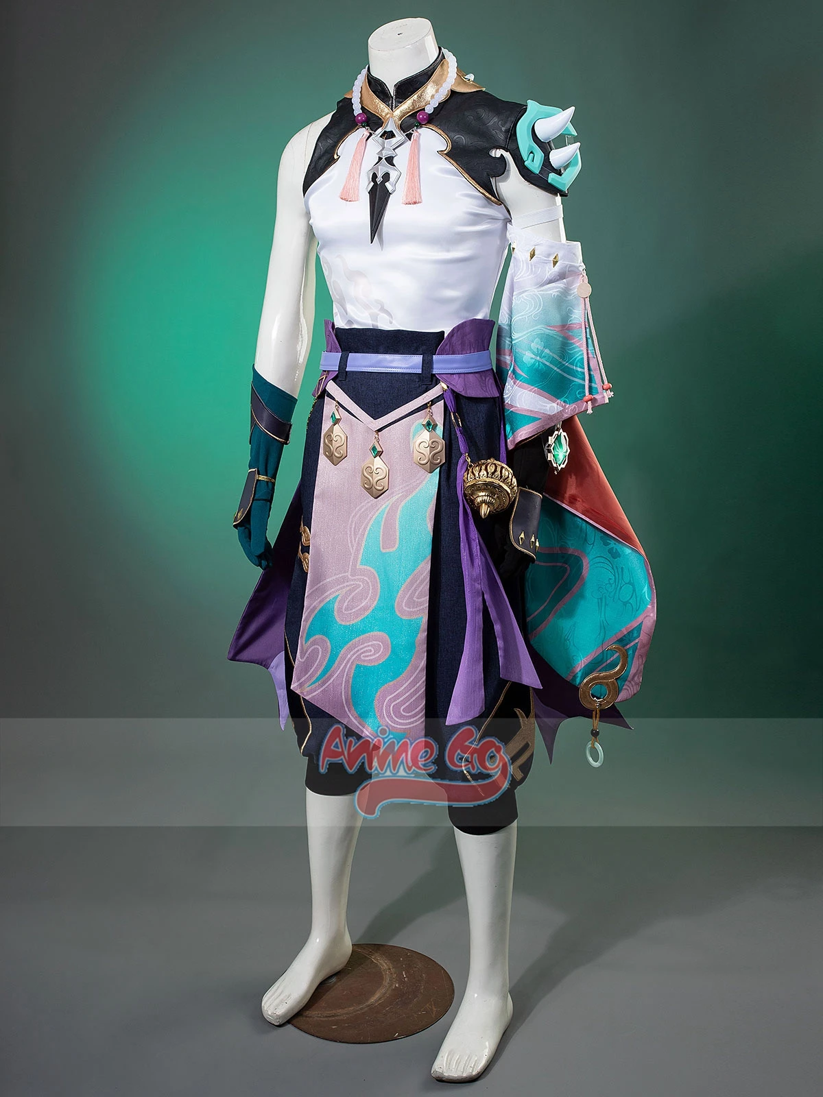 Spel Genshin Impact Xiao Cosplay Kostuum Xiao Rollenspel Verbeterde Outfits Voor Mannen C07487-AAA