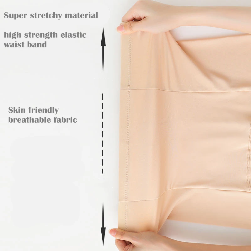 Summer Double Protection Safety Shorts for Women Ice Silky Seamless Stretchy Cozy Pants Sensitive Area Covered Outwearing Shorts