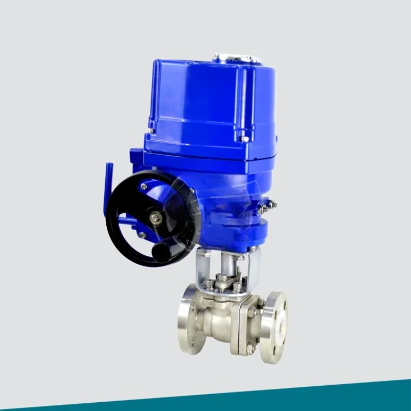 Cast steel fluorine-lined F46F4-lined PTFE sealed flange ball valve explosion-proof electric valve Q941F-16C