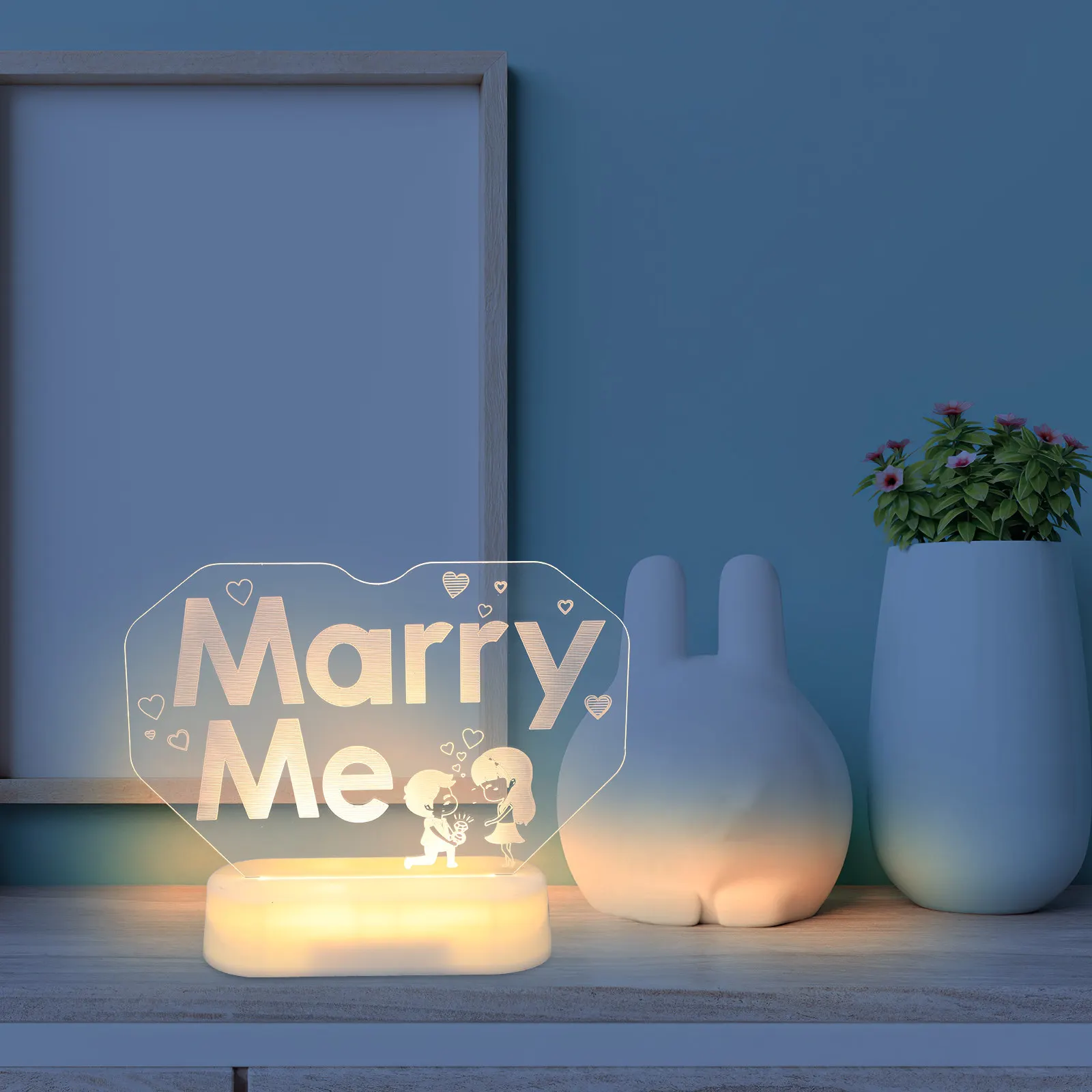 

Marry Me Neon Light Romantic Atmosphere Lamp Wedding Party LED Sign Love Neon Light Valentine Decorations Desktop Home Decor