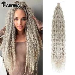 African Curls Ariel Water Wave Twist Crochet Hair Synthetic Braid Afro Curl Ombre Blonde Pink Deep Wave Braiding Hair Extension