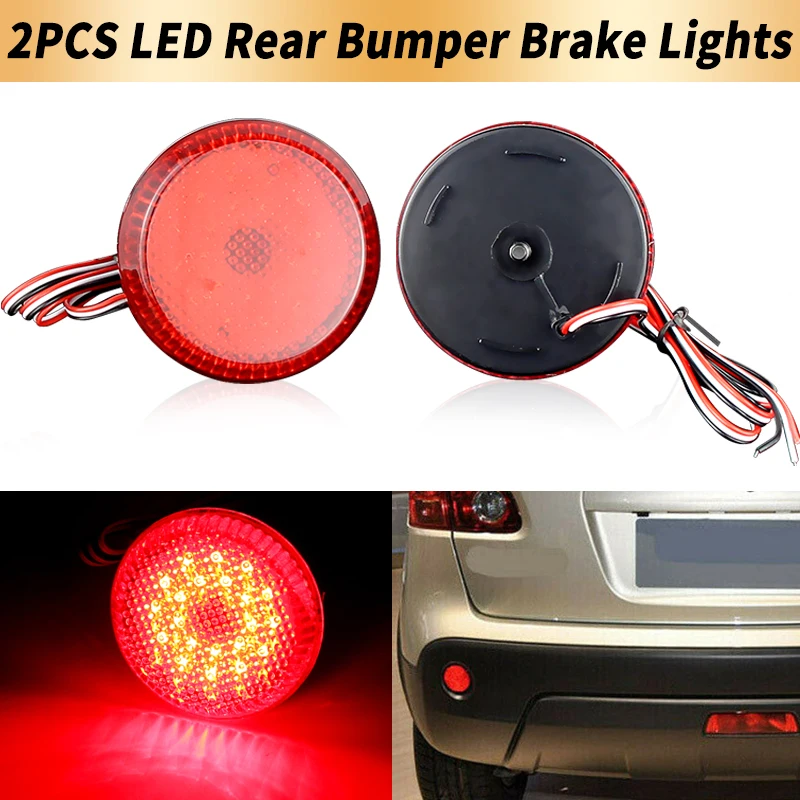2PCS LED Rear Bumper Brake Lights Canbus For Nissan Qashqai For Pathfinder For Scion iQ 2008-up,xB 2011-up Tail Stop Brake Lamp