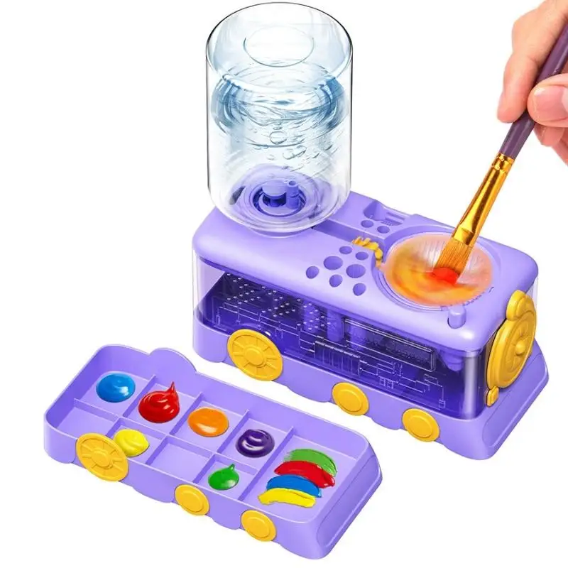 Art Brush Washer Brush Cleaner Storager With Automatic Water Changing For Fun Cleaning For Artist, Painting Enthusiasts Gift