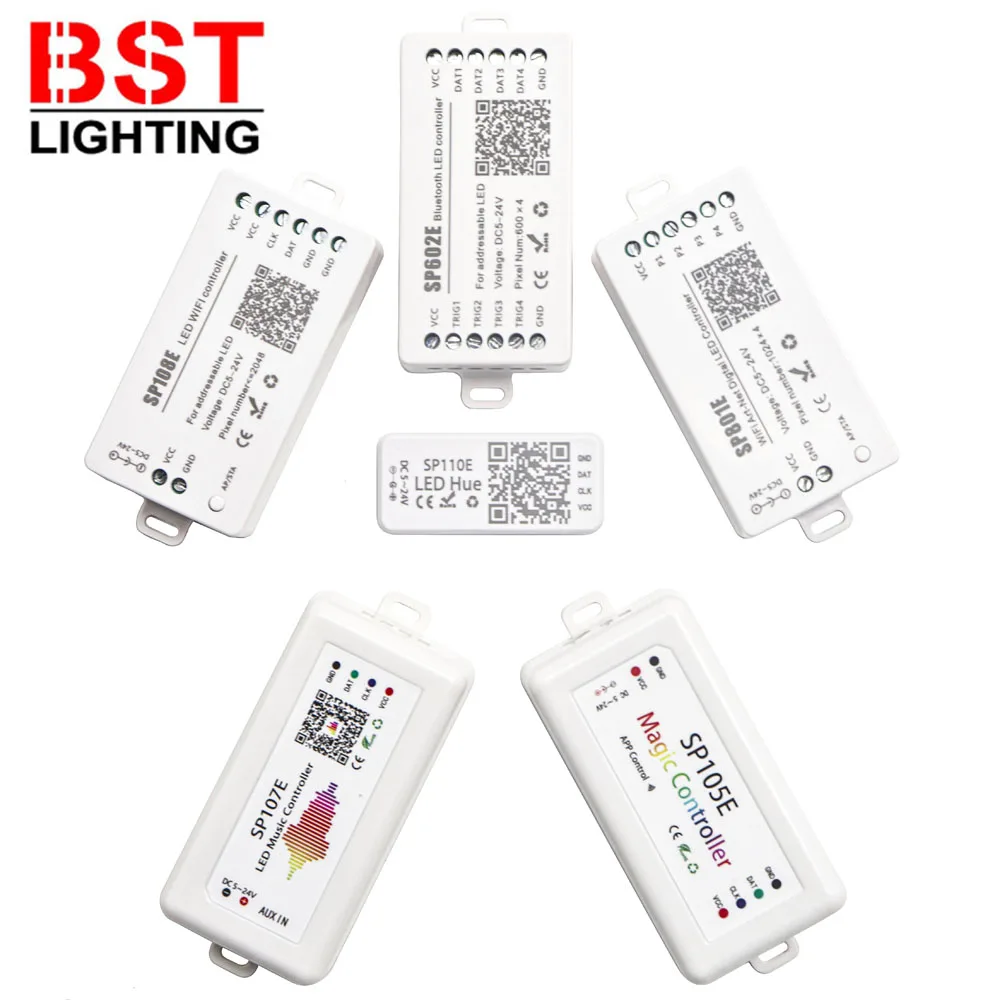 Controlador de tira de luces LED WS2811 WS2812B, píxeles RGBIC, Bluetooth, SP105E, SP110E, WIFI, SP108E, SP511E, SP801E, música, SP107E, SP601E,