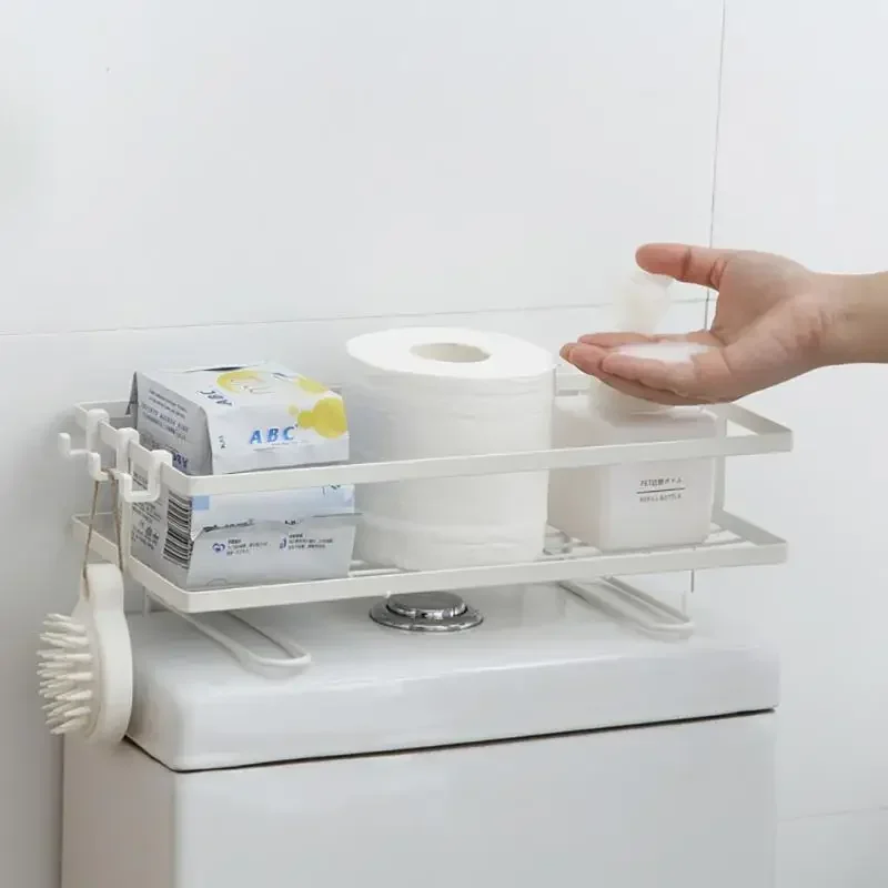 New Punch-free Bathroom Multifunctional Shelf WC Over Toilet Rack Toilet Paper Holder Towel Stands Washing Machine Storage Racks