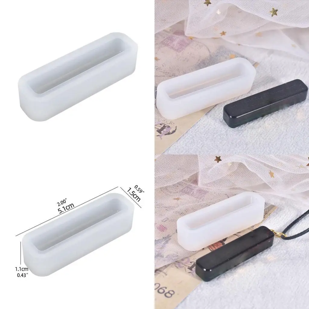 

J78F Long Strip Necklace Silicone Mold Keychain Pendant Casting Mold Handicrafts Mold