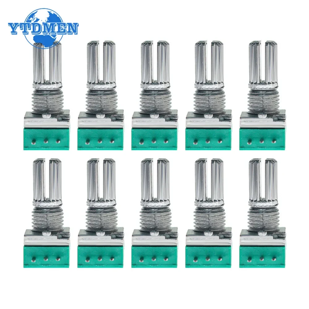 5PCS RK097N Potentiometers 3Pin Potentiometer 10K B1K 5K 20K 50K 100K 500K Audio Shaft 15mm Amplifier Sealing