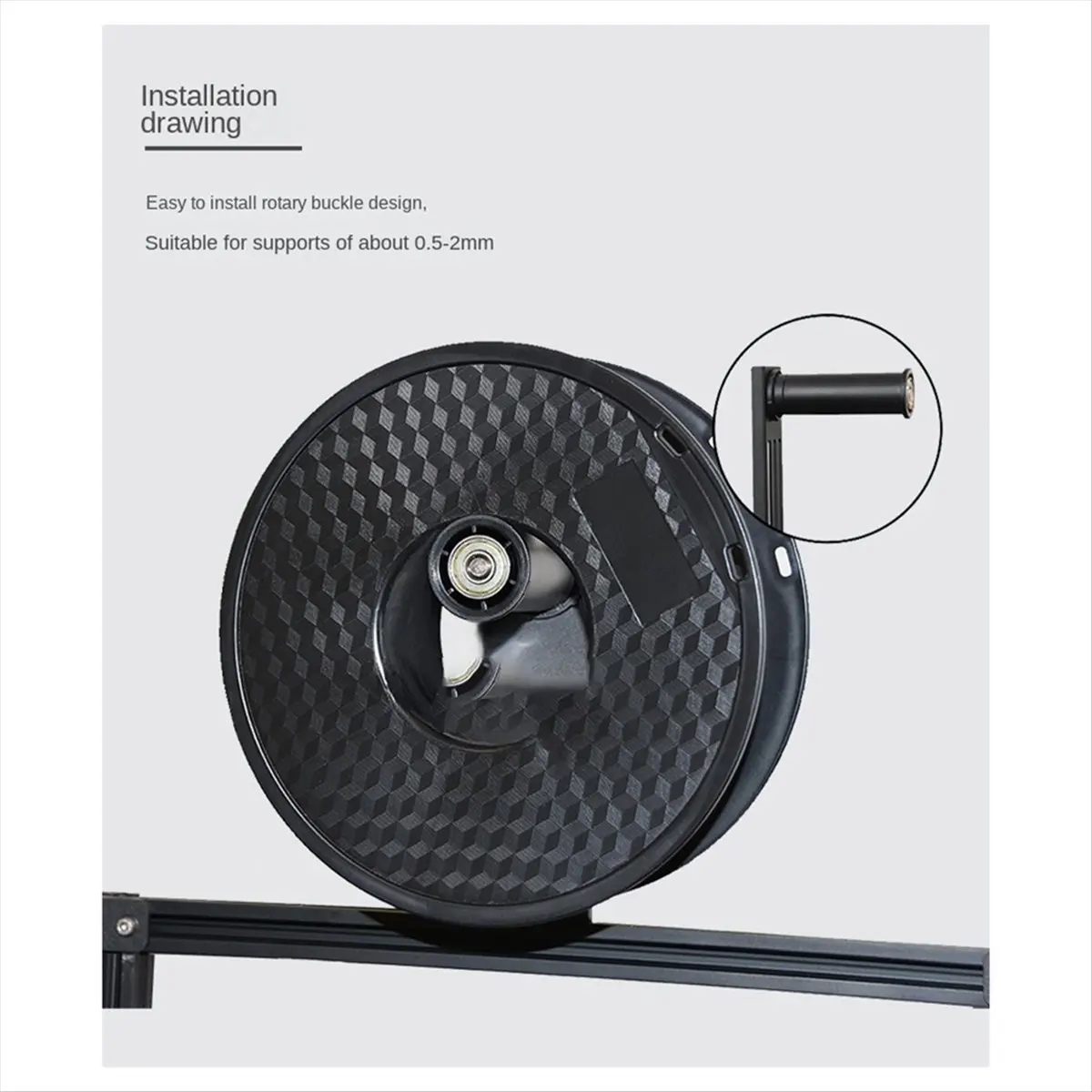 (B63C) 3D Printer Filament Holder Spool Support Compatible ABS/PLA /PETG/TPU 3D Printer Material Rolls Can Rotate Fixed Device
