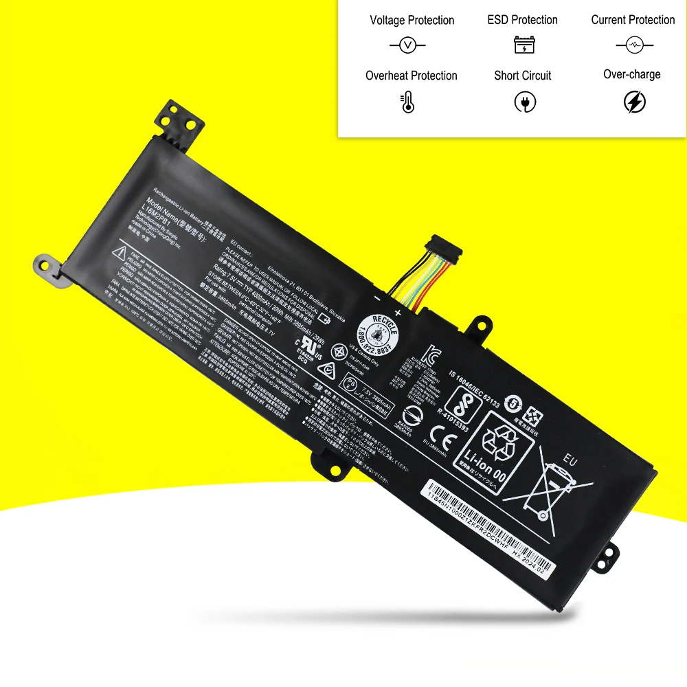 Imagem -03 - Bateria do Portátil para Lenovo Ideapad L16m2pb1 L16c2pb1 L16m2pb1 L16c2pb1 L16m2pb2 L16m2pb2 L16m2pb2 L16m2pb2