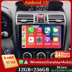 Android 15 Radio For Subaru Forester 4 SJ XV WRX 2012- 2015 2018 Carplay Stereo GPS Navi Car Multimedia Player 2din Carplay DVD