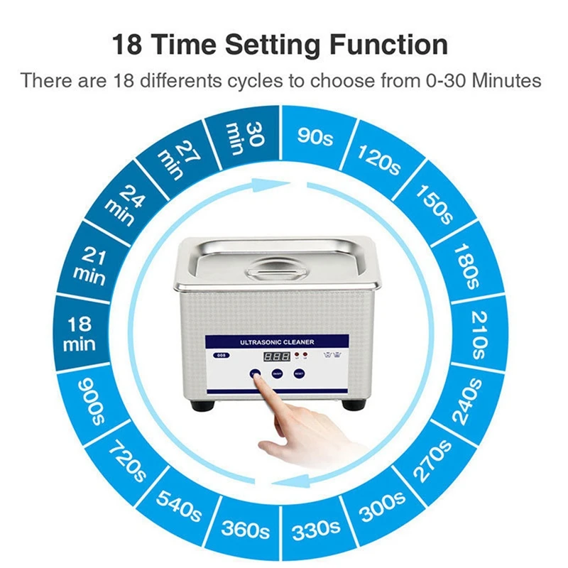Household Small Ultrasonic Cleaning Machine Jewelry Glasses Braces Watch Portable Ultrasonic Cleaning Machine EU Plug-A69M