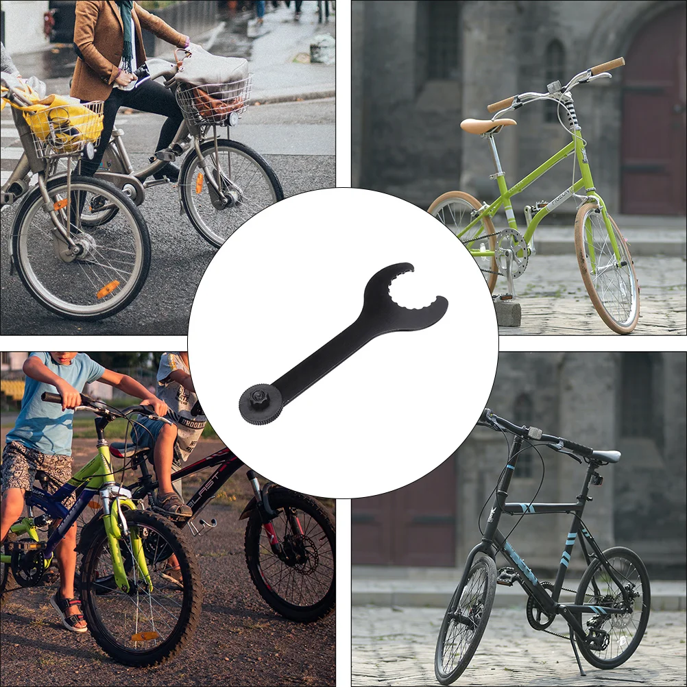 

Carbon Steel Center Axle Wrench Black Bike Repair Tool Crankset Installation Removal Mountain Road Spanner Spoke Shaft