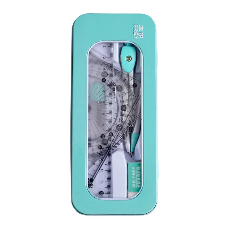 7 Buah/Set Set Penggaris Kompas Penggaris Matematika Multifungsi Alat Gambar Profesional Perlengkapan Sekolah Alat Tulis Siswa