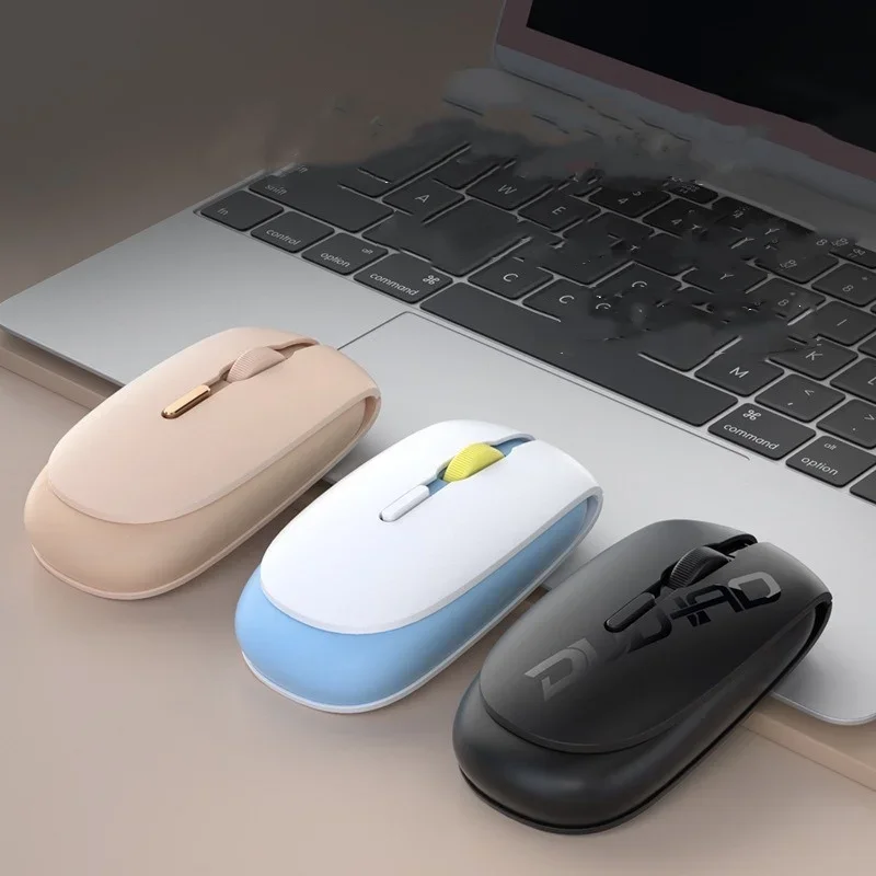 Mouse Sem Fio Recarregável Gamer, Modos Duplos, Compatível com Bluetooth, 2.4G, USB, Mute Mice para Laptop, Pad, Tablet, Macbook