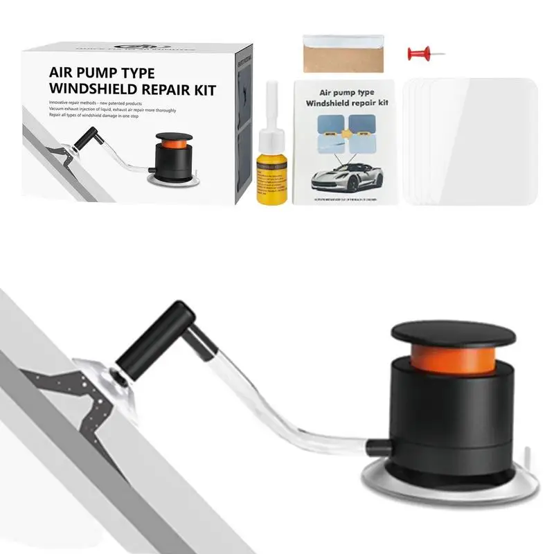 

Glass Scratch Repair Kit Windshield Crack Repair Windscreen Chip Repair Tool Air Pump Type Vehicle Window Nano Glass Fluid