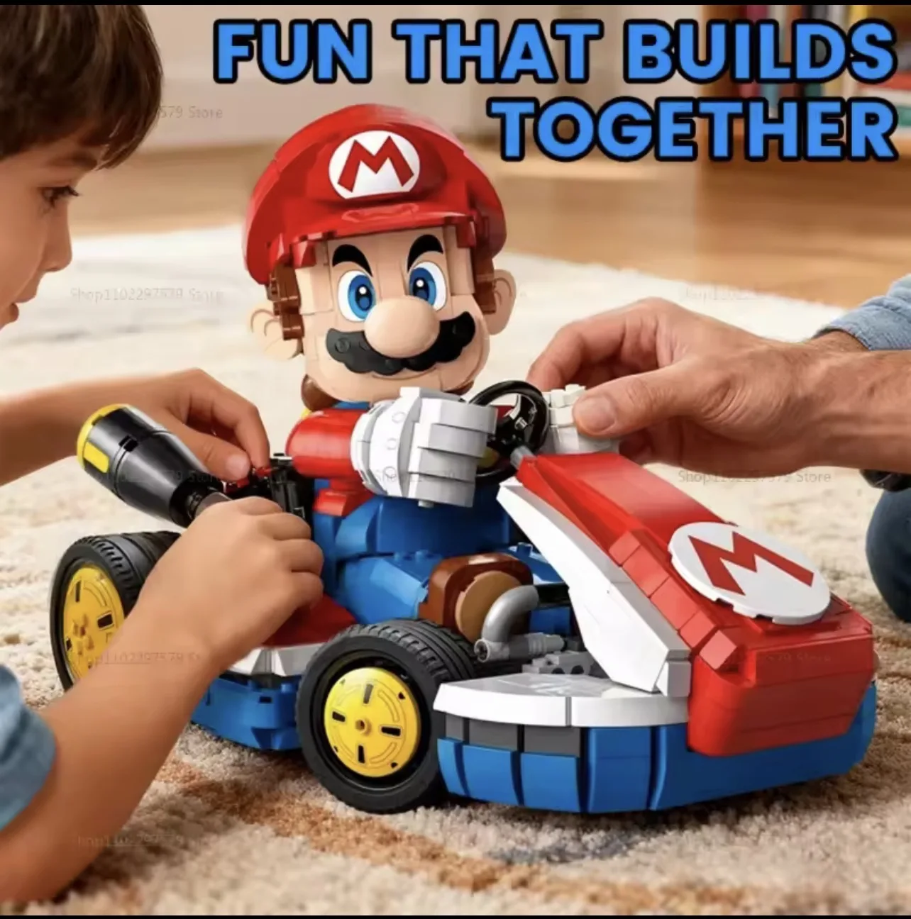 

1972Marioed 72037 Стандартная модель картинга Строительные блоки Классическая игра Гоночный автомобиль Сборка Кирпичи Игрушки Домашний декор Рождественский подарок