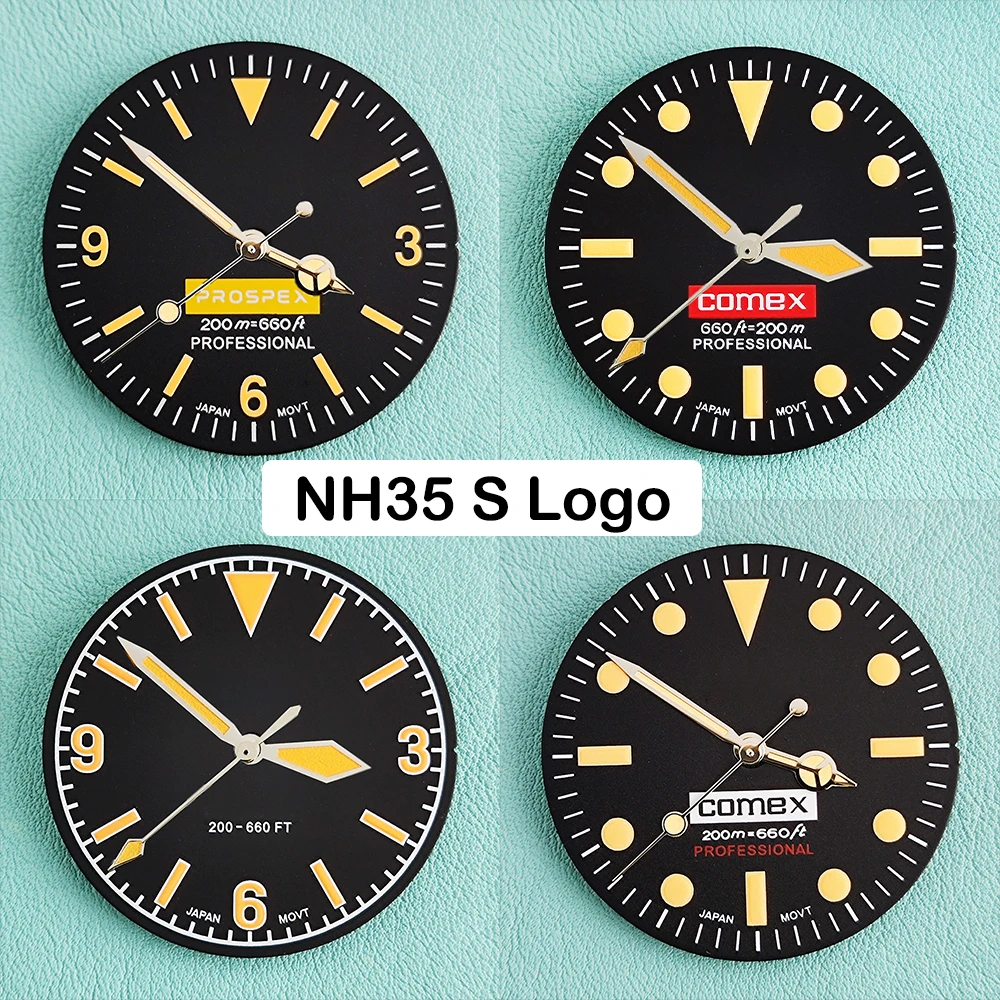 

28.5mm dial Green Luminous Retro dial S Logo dial suitable for NH35 NH36 movement watch accessories repair Modification tools
