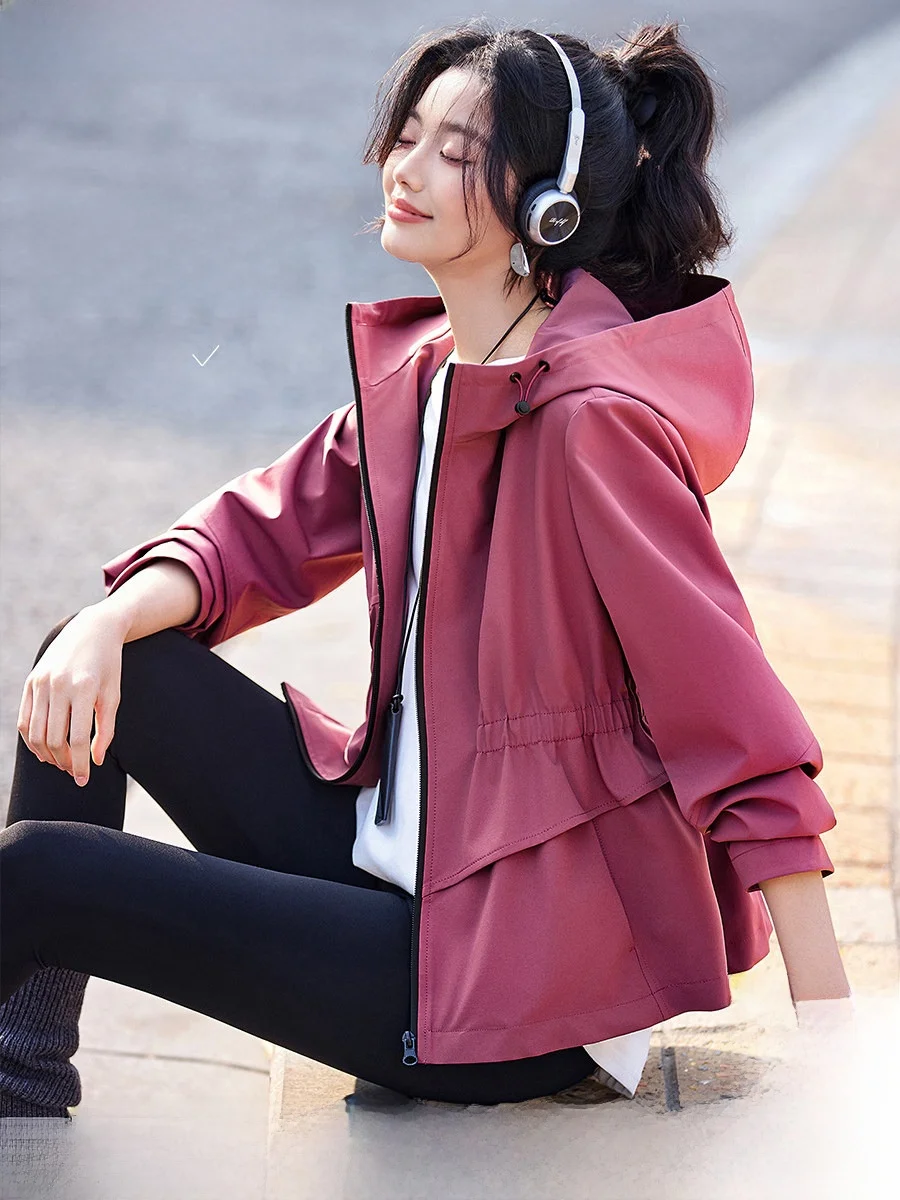 

Mehemay Tee-in-One Waterproof Outdoor Jaet Spring New Sle Women's Slim Fit Workwear Sle Coat with Hood Ladies' ort ...