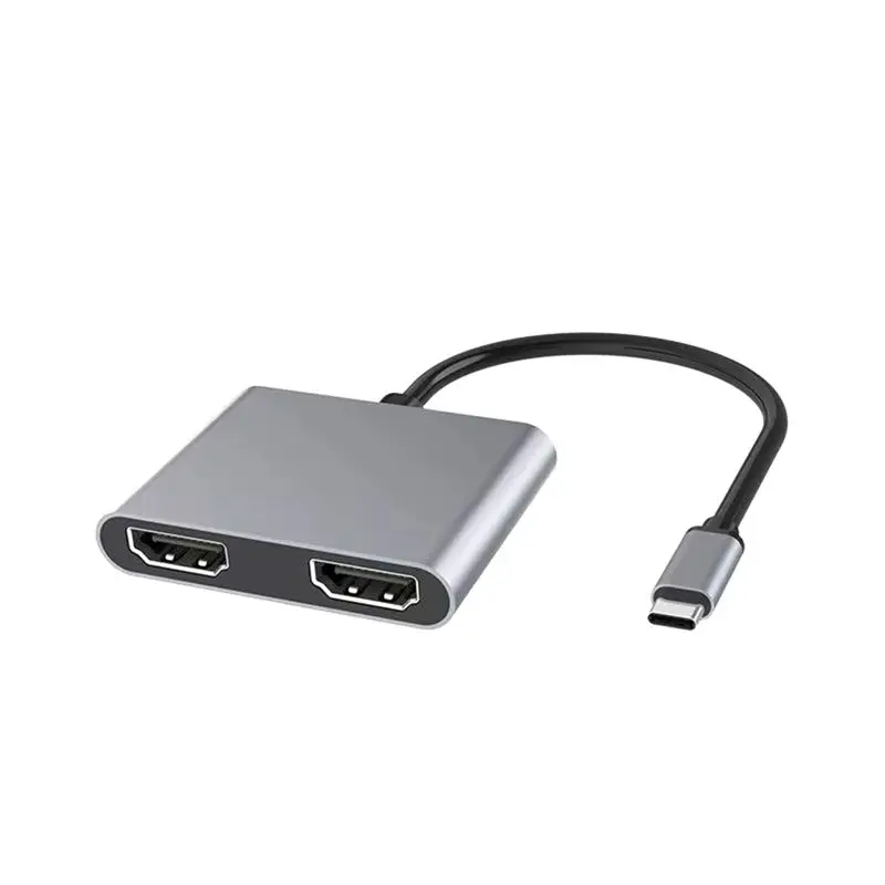 4 In 1 Type C To Dual -Compatible Extend Splitter PD USB HUB 4K Multi Displayer Converter Support For Fast Charging