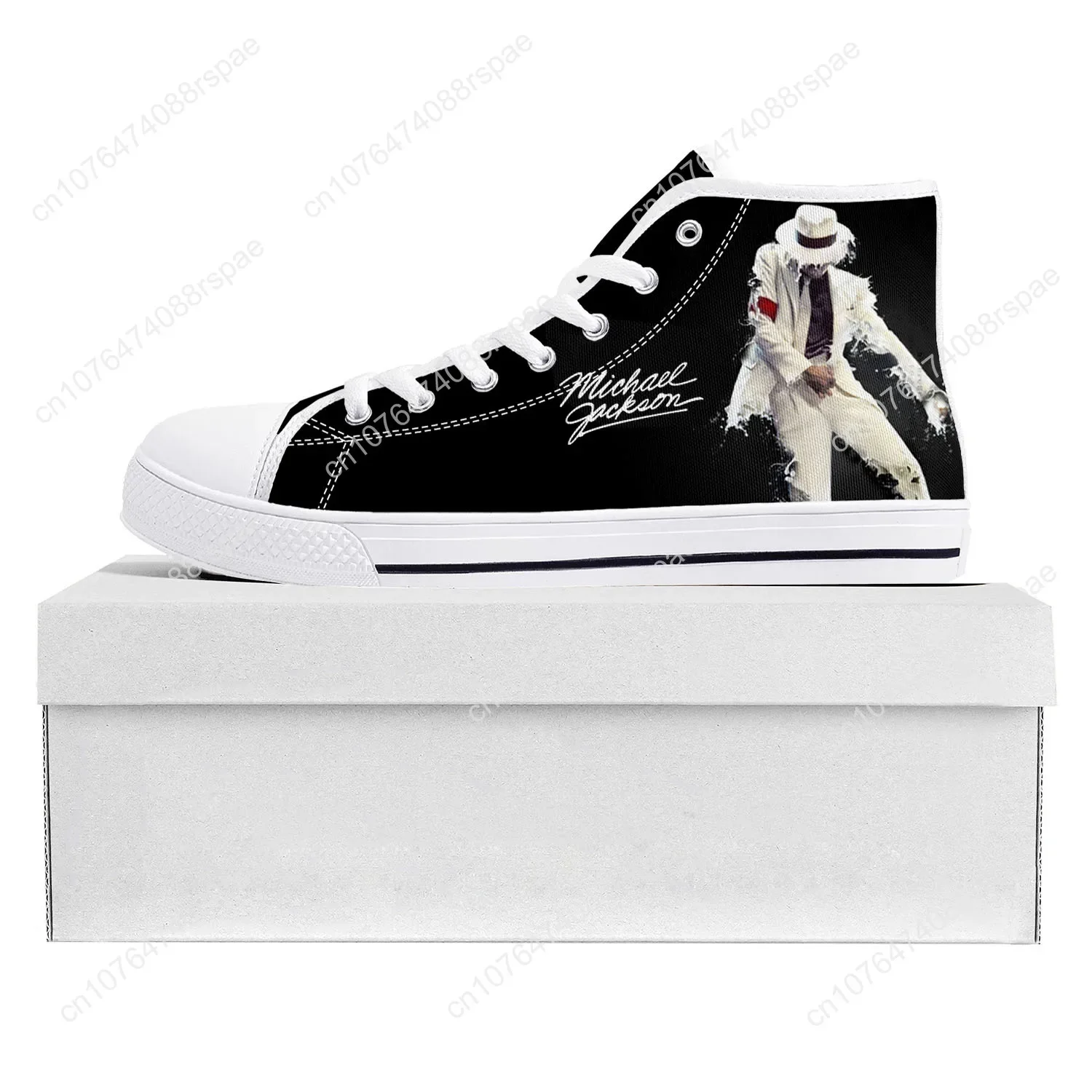 Baskets en toile personnalisées pour hommes et femmes, Michael Jackson, chanteur pop, séparés eur, chaussures de couple de rencontre, chaussures de haute qualité