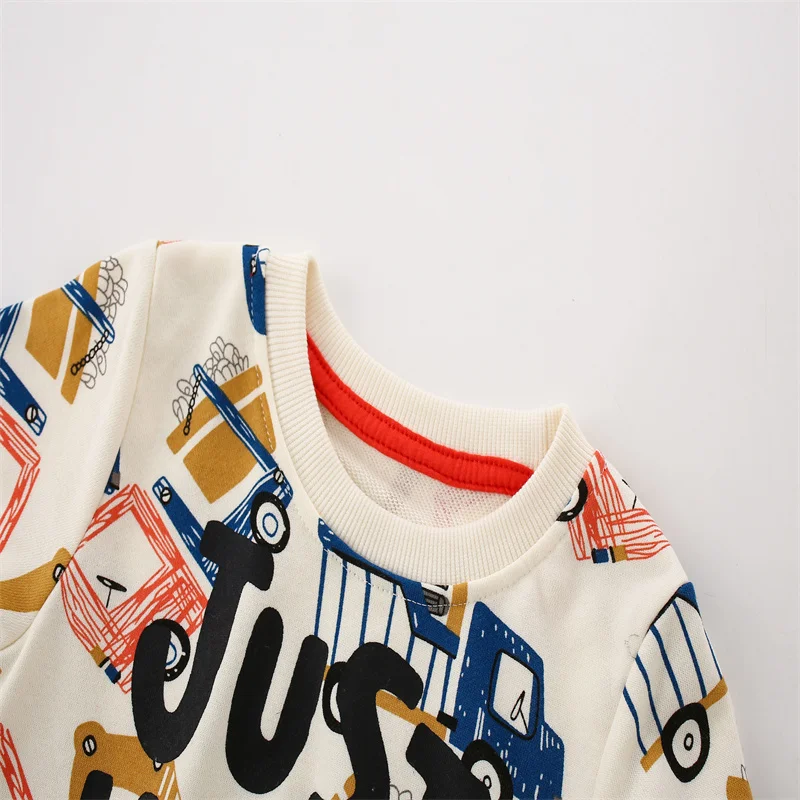 Springen Meter Nieuwe Aankomst Baby Sweatshirts Hot Selling Peuter Katoen Sport Tops Fashion Jongens Meisjes Hooded Shirts