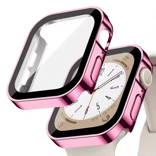 Glass+Case For Apple Watch 42 46mm 45mm 41 49 44mm 40 mm straight edge Screen Protector Cover Case iWatch SE 6 7 8 9 10 11 Ultra - Image 28