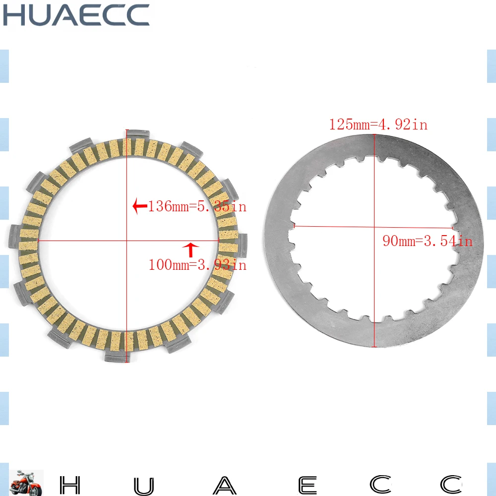 Clutch Friction Steel Plates Disc for Honda CR125R CR 125 R 1986-1999 1998 1997 1996 1995 1994 1993 22321KA3710 22201KS6700 - view 6
