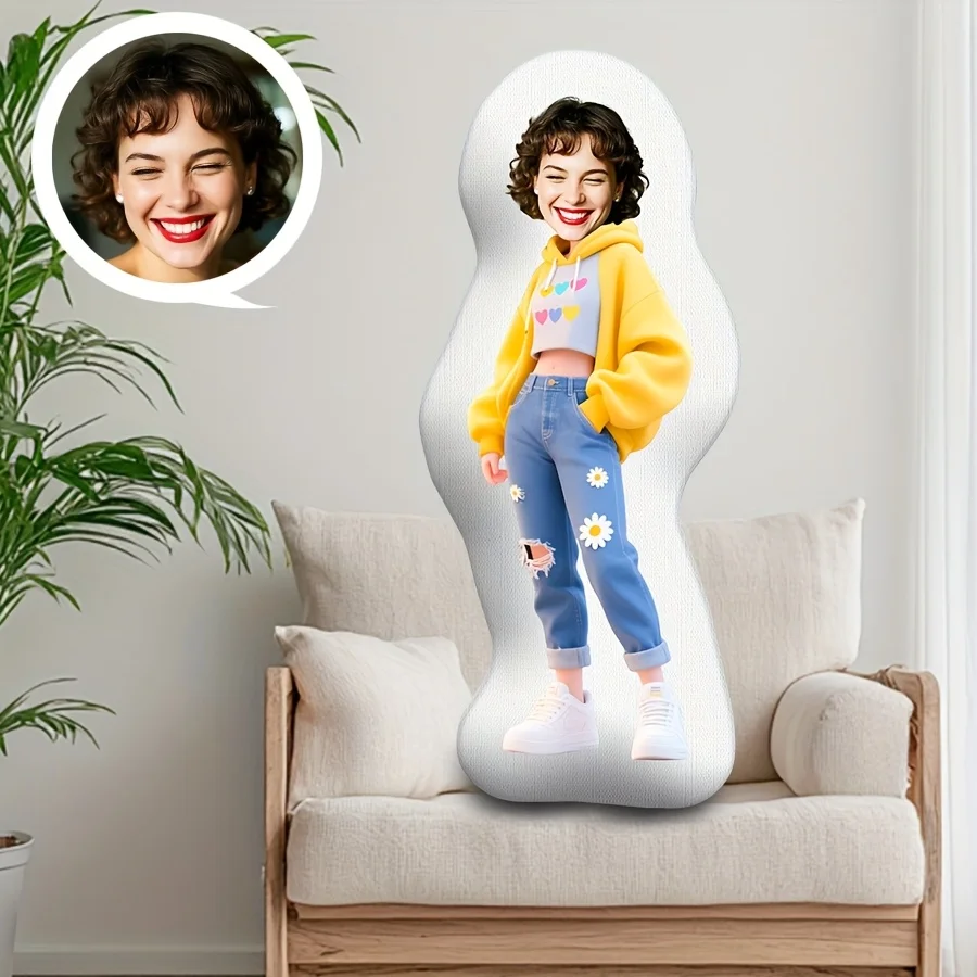 1pc DIY creative custom summer beautiful women's pillows, can be customized for family and friends, suitable for home sofa decor