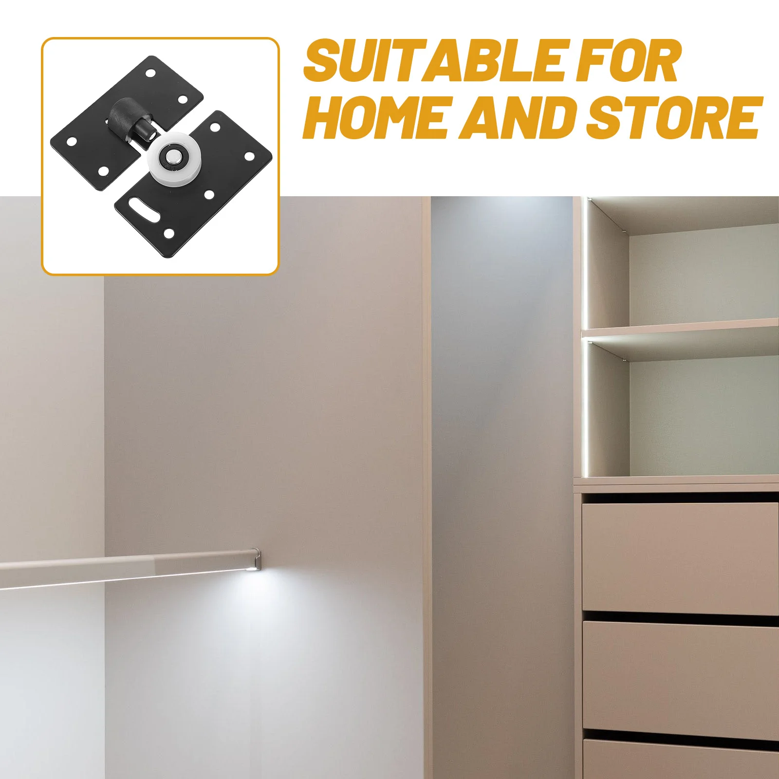 

2pcs Sliding Door Roller Wheel Metal For Cabinet Wardrobe Closet Furniture Smooth Gliding System Pulley Hardware Track Slide